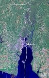 Alabama from space satellite map/print poster: 24
