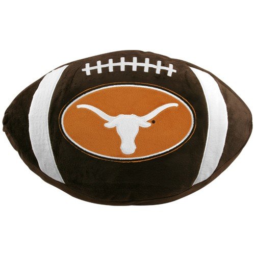 Texas Longhorns 19” Brown Team Logo Football Pillow