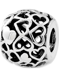 Reflection Beads Silver Fill Our Hearts Love Bead