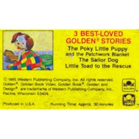 3 Best-loved Golden Book Stories ~ Poky Little Puppy and the Patchwork Blanket, The Sailor Dog, Little Toad to the Rescue