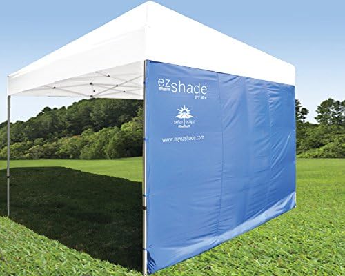 ezShade 8' Canopy Sidewall -Blocks 99% UVA/UVB Keeps You Cooler, Doubles Your Shade &amp; Instantly Attaches to Any Nylon/Poly 8' Straight Leg Canopy - Canopy Not Included