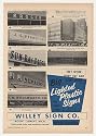 1957 Woolworth Kroger JC Penney Stores Willey Sign Print Ad