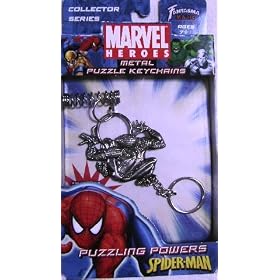 Marvel Heroes Metal Puzzle Keychain Spider-man Collector Series