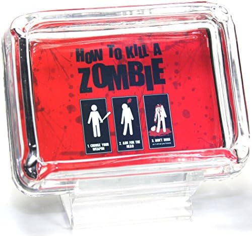 Zombies Collection Series 3 How To Kill A Zombie Glass Ashtray - Black Bottom - Unboxed