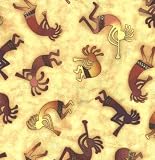 southwestern bedspread:Southwest Kokopelli Design Mink-Style Ultra-Soft Throw Blanket / Bedding 79