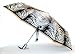 Zebra Umbrella - Animal Print Full Size Folding Compact Art Umbrella with Automatic Push Button Open and Close, Great Gift Idea
