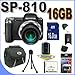 Olympus SP-810 Ultra Zoom 14MP 36X 24mm Wide Angle Digital Camera Accessory Saver 16GB Tripod Case Li50B Battery Bundle & More!!!!