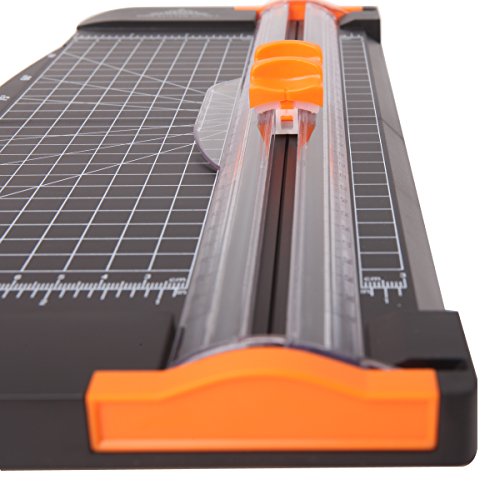 JIELISI 12 Inch Paper Cutter, A4 Titanium Scrapbooking with Finger
