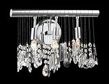 Chorus Line Collection 3-Light 16ö Chrome Linear Crystal Wall Sconce 3100W16C