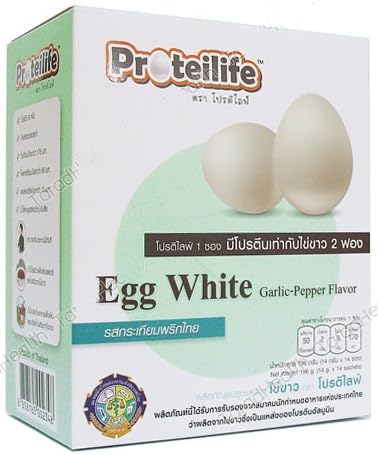 Egg White Powder Garlic Pepper Flavor (14 gram x 14 packets)