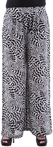 aarr Women's Printed Regular Fit Plazo Small Black