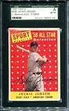 Jackie Jensen Autographed/Hand Signed 1958 Topps Card (JSA & SGC Slabbed)