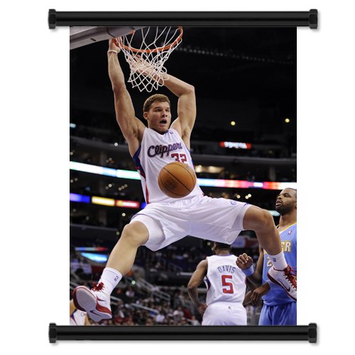 Blake Griffin Los Angeles Clippers Dunk Fabric Wall Scroll Poster (16" x 22") Inches