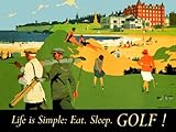 IMAGE OF Golf: Women Men Golfing. Life Is Simple Eat Sleep Golf. Horizontal 18