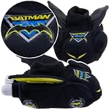 Boy Shoe Size 5-6, Raglan, Justice League, Dc Direct Batman, Soft Plush Comfy Slippers Sock Top Shoes, Great Halloween Costume