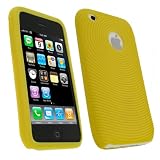 Textured Silicone Skin Case for Apple iPhone, Yellow