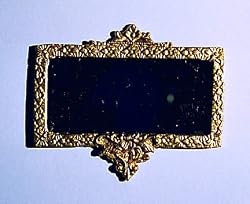 Dollhouse Miniature Gold Framed Mirror by Unique Miniatures