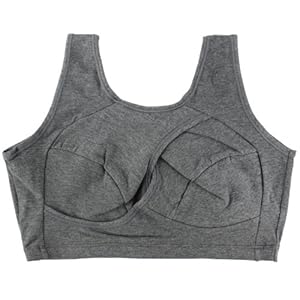 niceeshop(TM) Women Soft Moving Comfort Wireless Cotton Spandex Bra,Dark Grey