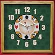 12x12 Square Casino Wall Clock Oak