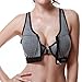 FeelinGirl Women's Underwire Workout Sports Bra with Zipper High Impact Yoga Bra