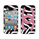 Zebra Chanel Vinyl Skin Protector for Iphone4
