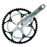 Truvativ Elita ISIS Road Crankset - Black/Silver Rings
