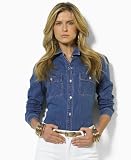 Lauren by Ralph Lauren Petite Shirt, Chambray with Pockets