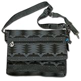 LIVITY(リビティー) POSITIVE MESSENGER ケンテフル柄プリント メッセンジャーバッグ/ BLACK KENTE