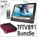 Coby TF-TV891 Portable 8 Inch Widescreen LCD TV With Digital Dual ATSC NTSC Tuner Bundle With Belkin F8N100-BRDL 8.9-inch Neoprene Notebook Sleeve Pitch, Coby CVE92 Super Bass Digital Stereo Earphones & Microfiber Cloth