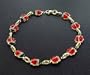 Enamel Ladybug Charm Link and 10K Yellow Gold Bracelet