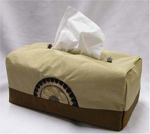 Cream Sunflower Tissue Box Cover