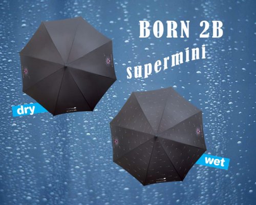 BORN 2B SUPERMINI TASCHENSCHIRM SUPER MINI REGENSCHIRM SCHIRM GIRL POWER