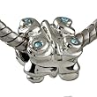 Pandora Style Bead May Birthstone Blue Butterfly Charm Bead Fits Pandora Bracelet