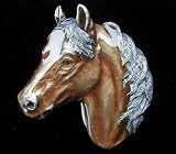 Horse Head Colored Belt Buckle
