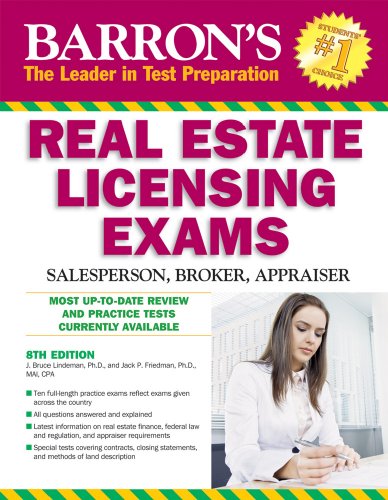Barron's Real Estate Licensing Exams: Salesperson, Broker, Appraiser