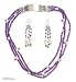 Amethyst and pearl jewelry set, 'Enchanted' 0.6 W 16.5 L