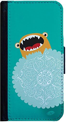Cute Little Hungry Monster iPhone 5 Flip Case, Design By Kaki, iPhone 5s Flap Cover, Wallet Case, Book Style Cover, Pocket Case, Bi-Fold Cover, by Sublifascination 386 DOES NOT FIT THE IPHONE 5C