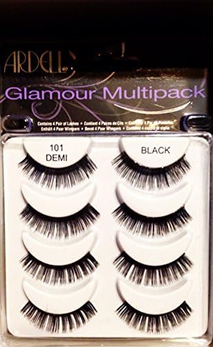 Ardell Glamour Multipack 4 Pair Lashes,101 Demi Black by Ardelll
