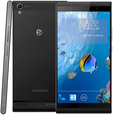 Kingzone K1 5.5 Inch Android 4.3.9 Phablet Unlocked Smartphone, MTK6592 1.7GHz Octa Core, 2GB RAM + 16GB ROM GSM &amp; WCDMA (Black)