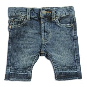 Gold Rush - Newborn And Infant Boys Jean Short, Denim Blue