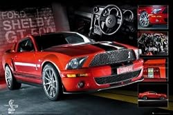 Ford Mustang - Poster (Shelby GT500 Cobra - Easton Chang Cars) (Size: 36" x 24")