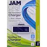 iEssentials IESMPHFM iPod/iPhone Digital FM Transmitter with Car Charger-Speakers - Retail Packaging - Black