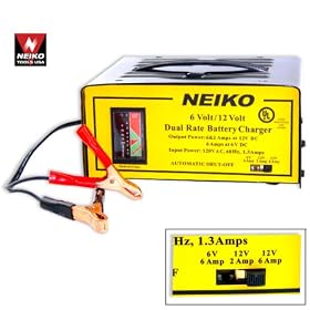 Click here to buy Neiko 6 12V Battery Charger by Neiko.