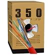 CAT5E, 350 MHz, UTP, 24AWG, 8C Solid Pure Copper, Plenum, 1000ft, Red, Bulk Ethernet Cable