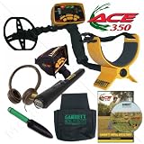 Garrett Ace 350 Metal Detector Ultimate Treasure Hunter Package W/Free Headphones & DVD