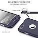iPhone 7 Case,Lavince Full Body Protection Hard Slim Premium Cover[Dual Layer][Slim Fit] with Tempered Glass Screen Protector for iPhone 7 4.7inch(Navy Blue)