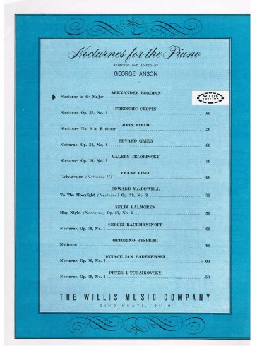 Borodin: Nocturne in Gb Major (Piano Sheet Music) (Nocturnes for the Piano)