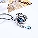 Qiyun Faceted Crystal Oval Tear Drop Bead Eye Shape Design Pendant Link Necklace