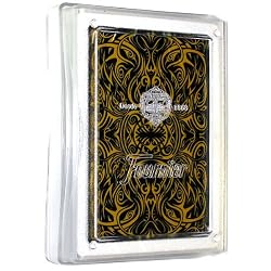 Fournier Tribus Poker Size Standard Index Playing Cards (Black Gold)