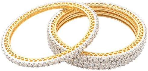 Affinity Indian Jewelry Designer Beautiful american diamond Gold Plated Bangle